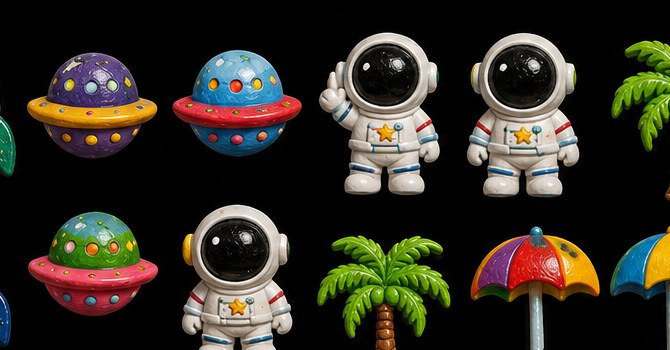 Space Explorer Kit figurines